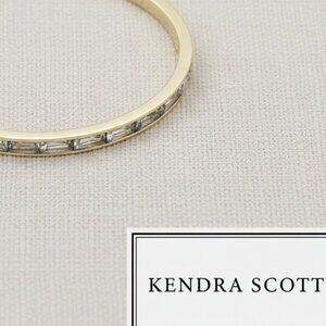 Kendra Scott Gold and Silver Bangle Bracelet with Blue Stones